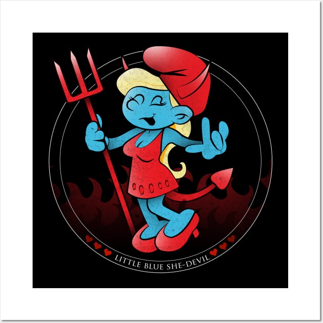 Little Blue She-Devil Wall Art by BrandyGraphics